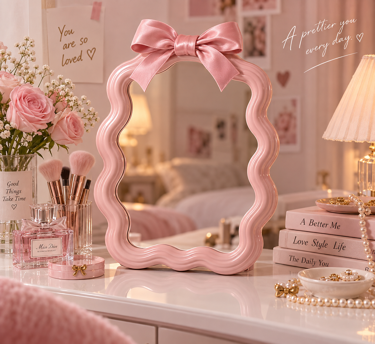 Tyzgsj™️Ribbon Halo Vanity Mirror