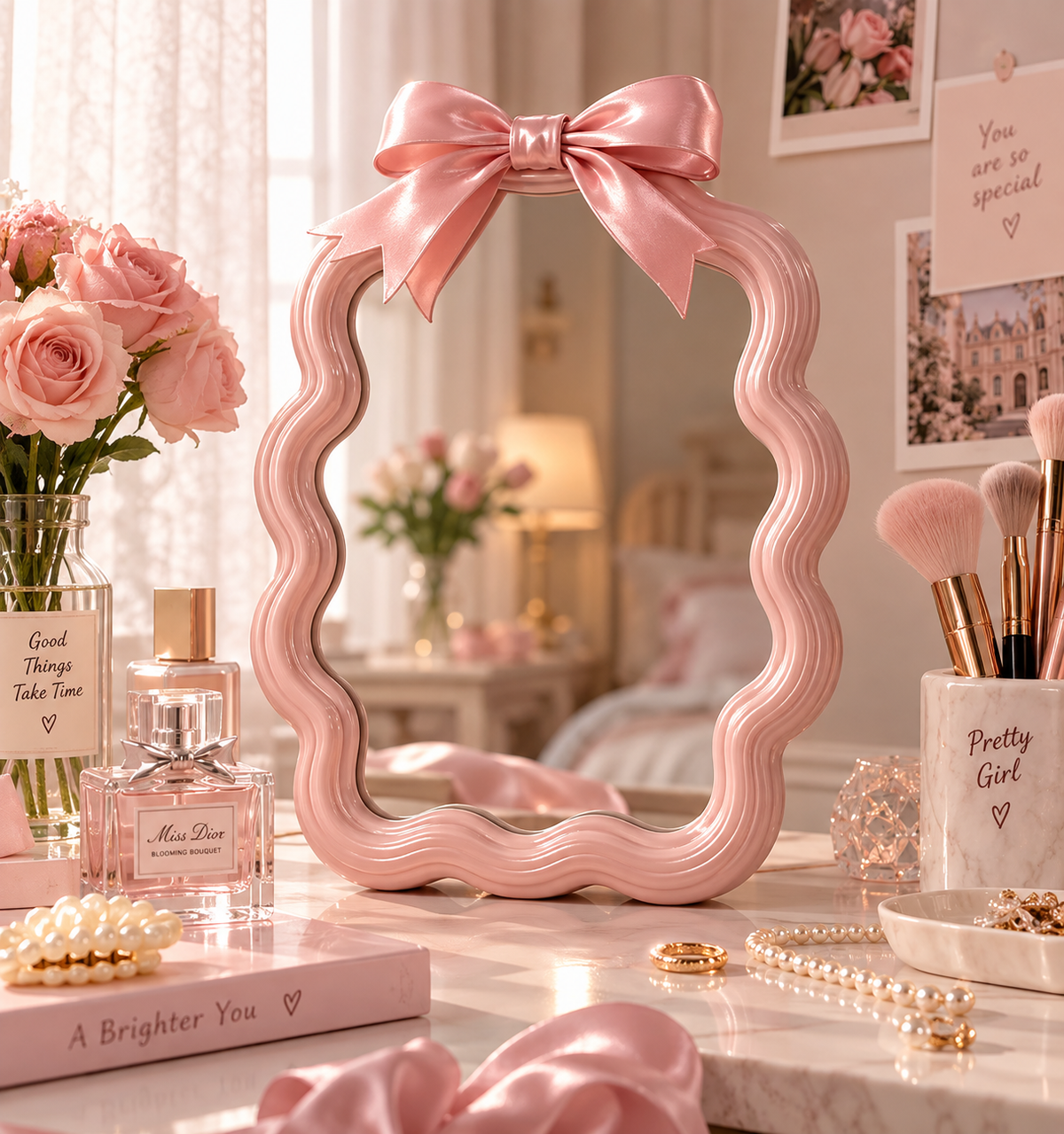 Tyzgsj™️Ribbon Halo Vanity Mirror